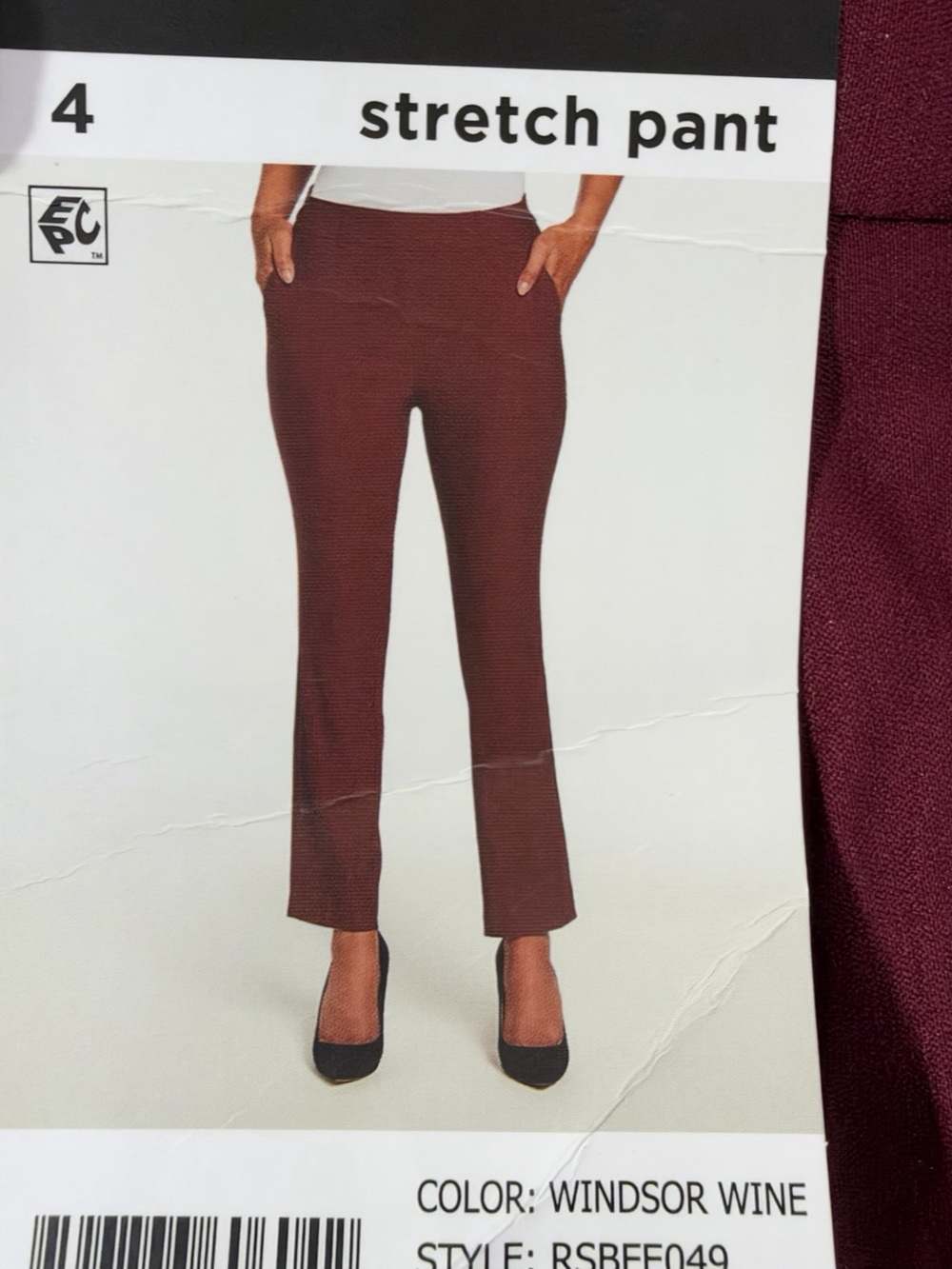 Rafaella Women's Stretch Pant Flare Pants in Red Size 4 NWT